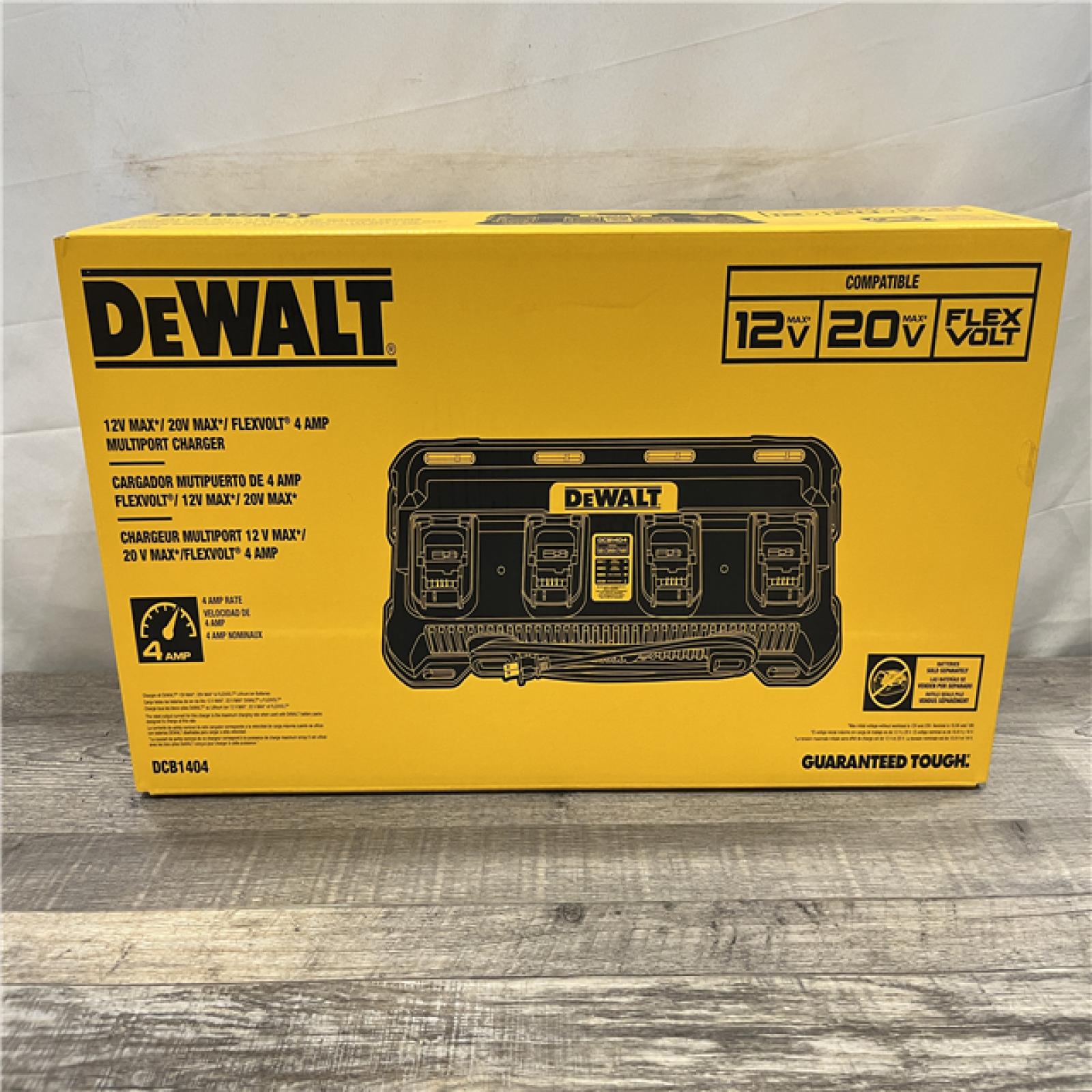 NEW - DEWALT 12V/20V/60V MAX 4-Amp 4-Port Lithium-Ion Battery Charger