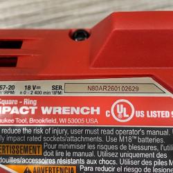 AS-IS Milwaukee FUEL 18V Lithium-Ion Brushless Cordless 1/2 in. Impact Wrench w/Friction Ring Kit