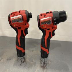 AS-IS - Milwaukee M12 12-Volt Lithium-Ion Brushless Cordless Subcompact Drill and Impact Driver Combo Kit