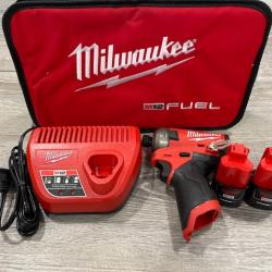 AS-IS Milwaukee FUEL SURGE 12V Lithium-Ion Brushless Cordless 1/4 in. Hex Impact Driver Compact Kit