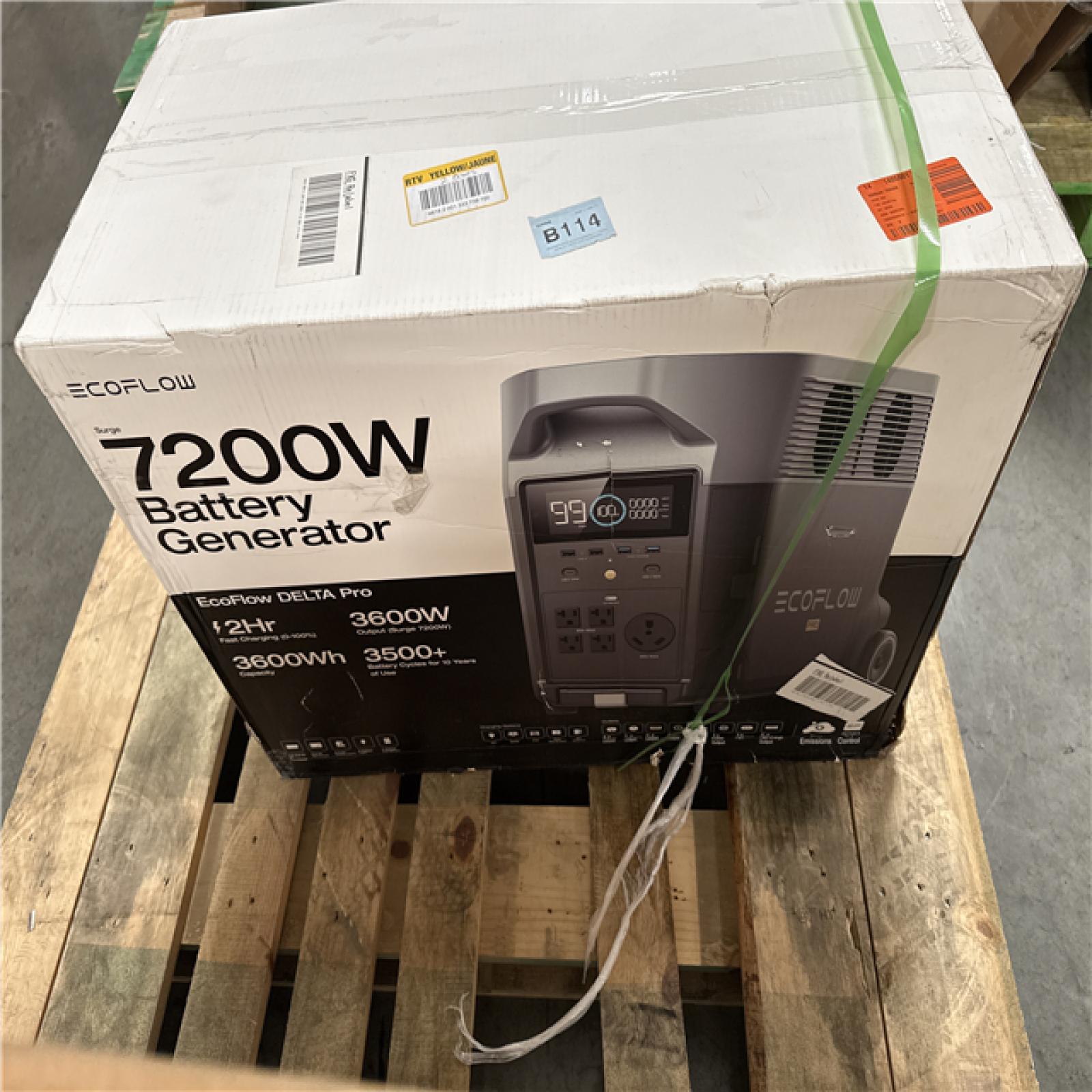 California AS-IS Ecoflow 7200W Battery Generator w/Solar Panel (Damaged Boxes)