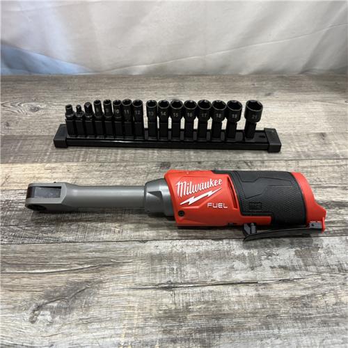 AS-IS Milwaukee FUEL INSIDER 12V Lithium-Ion Brushless Cordless 1/4 in. - 3/8 in. Extended Reach Box Ratchet (Tool-Only)