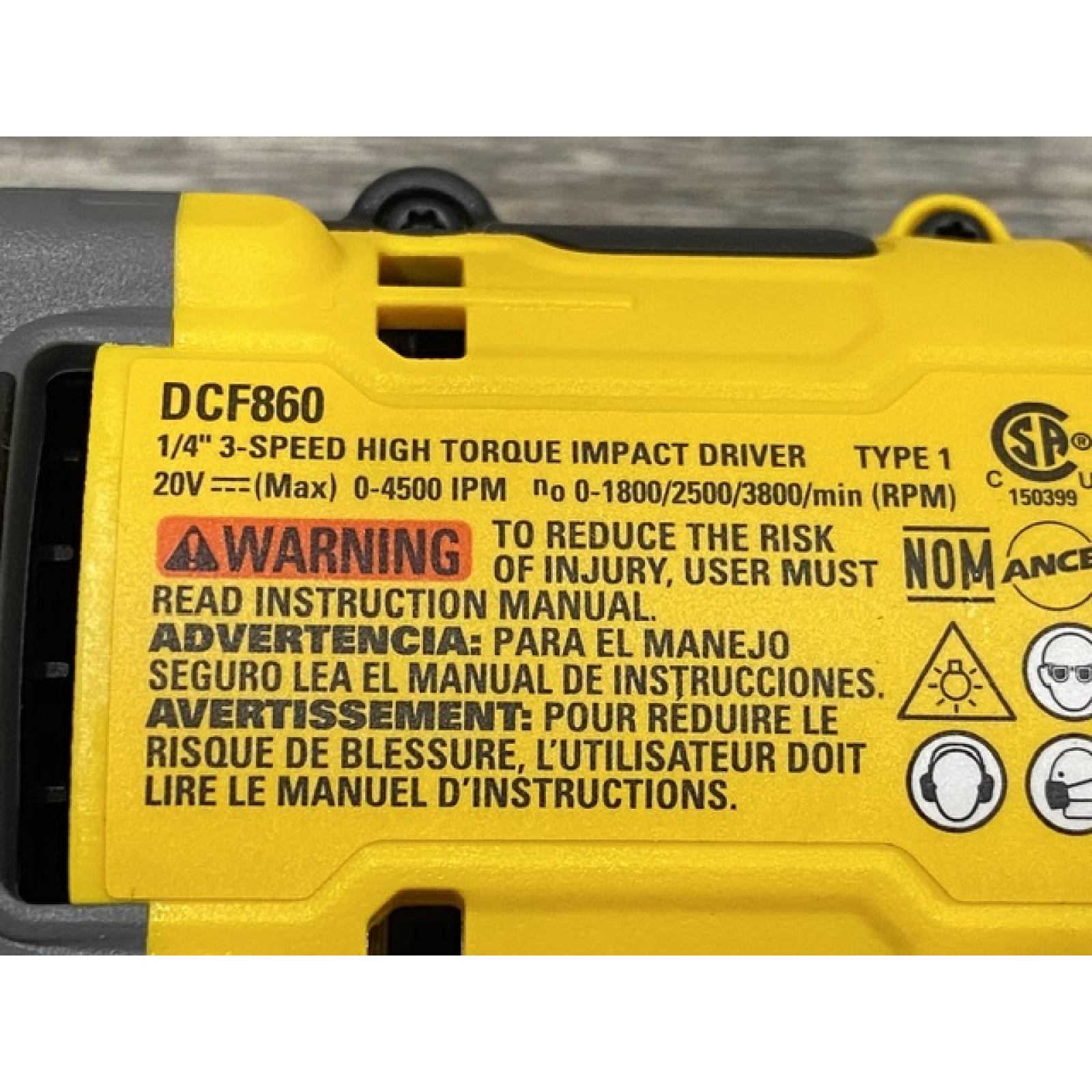 AS-IS DEWALT 20V MAX XR Cordless Impact Driver (Tool Only)