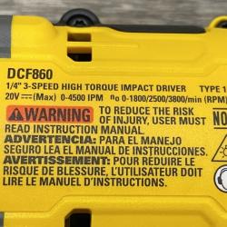 AS-IS DEWALT 20V MAX XR Cordless Impact Driver (Tool Only)