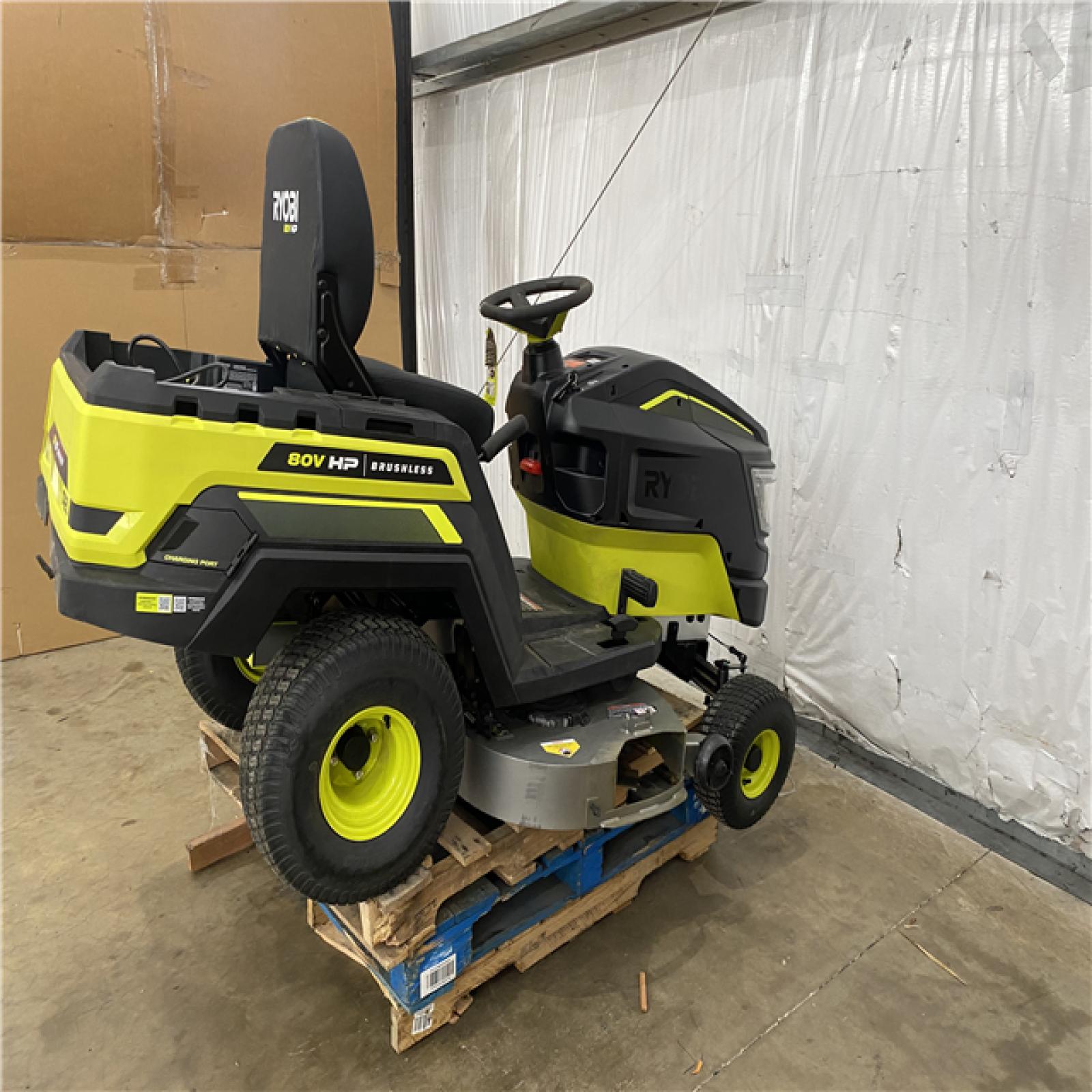 Houston Location AS IS - Ryobi 80v 42in, Cutting Width Riding Mower