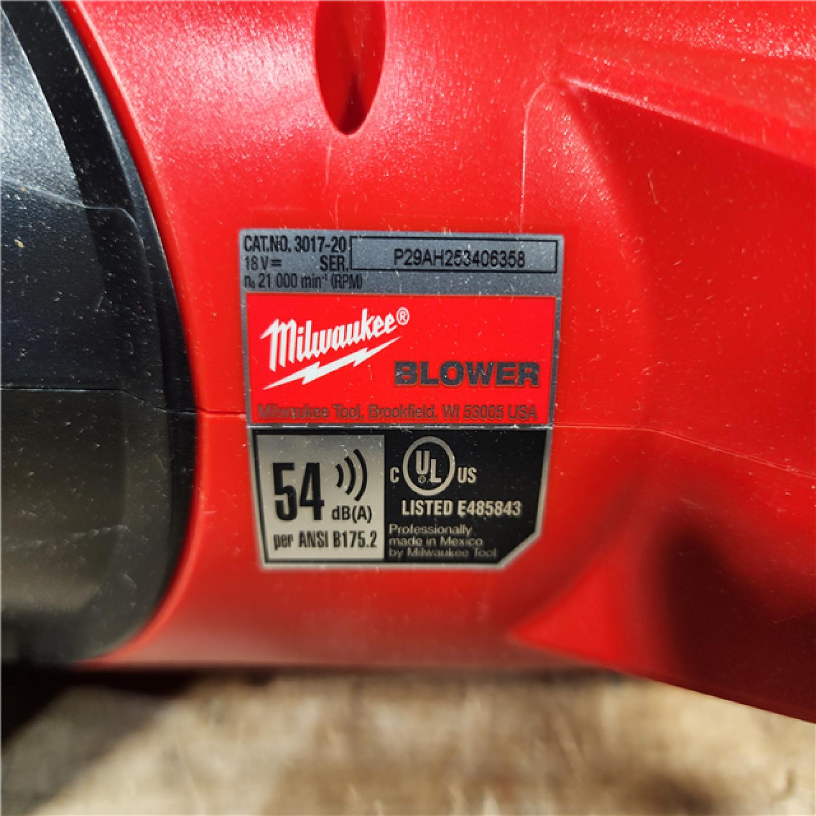 HOUSTON LOCATION - AS - IS Milwaukee FUEL 120 MPH 500 CFM 18V Lithium-Ion Brushless Cordless Handheld Blower (Tool-Only)