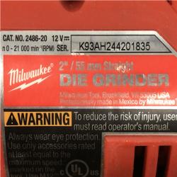 AS-IS Milwaukee FUEL 12V Lithium-Ion Brushless Cordless 1/4 in. Straight Die Grinder (Tool-Only)