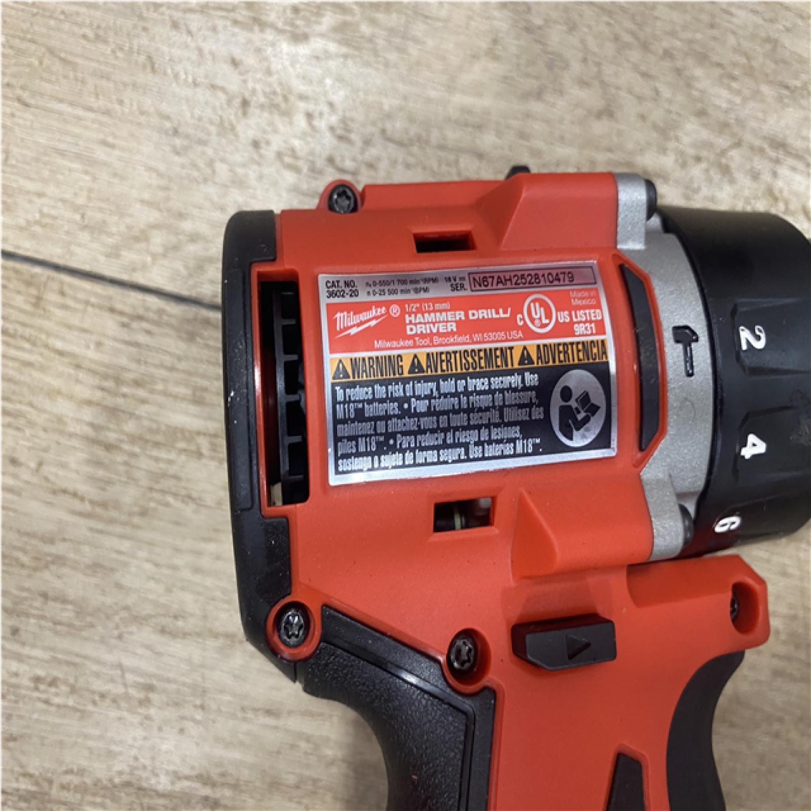 AS-IS Milwaukee 18-Volt Lithium-Ion Brushless Cordless Compact Hammer Drill/Impact Combo Kit