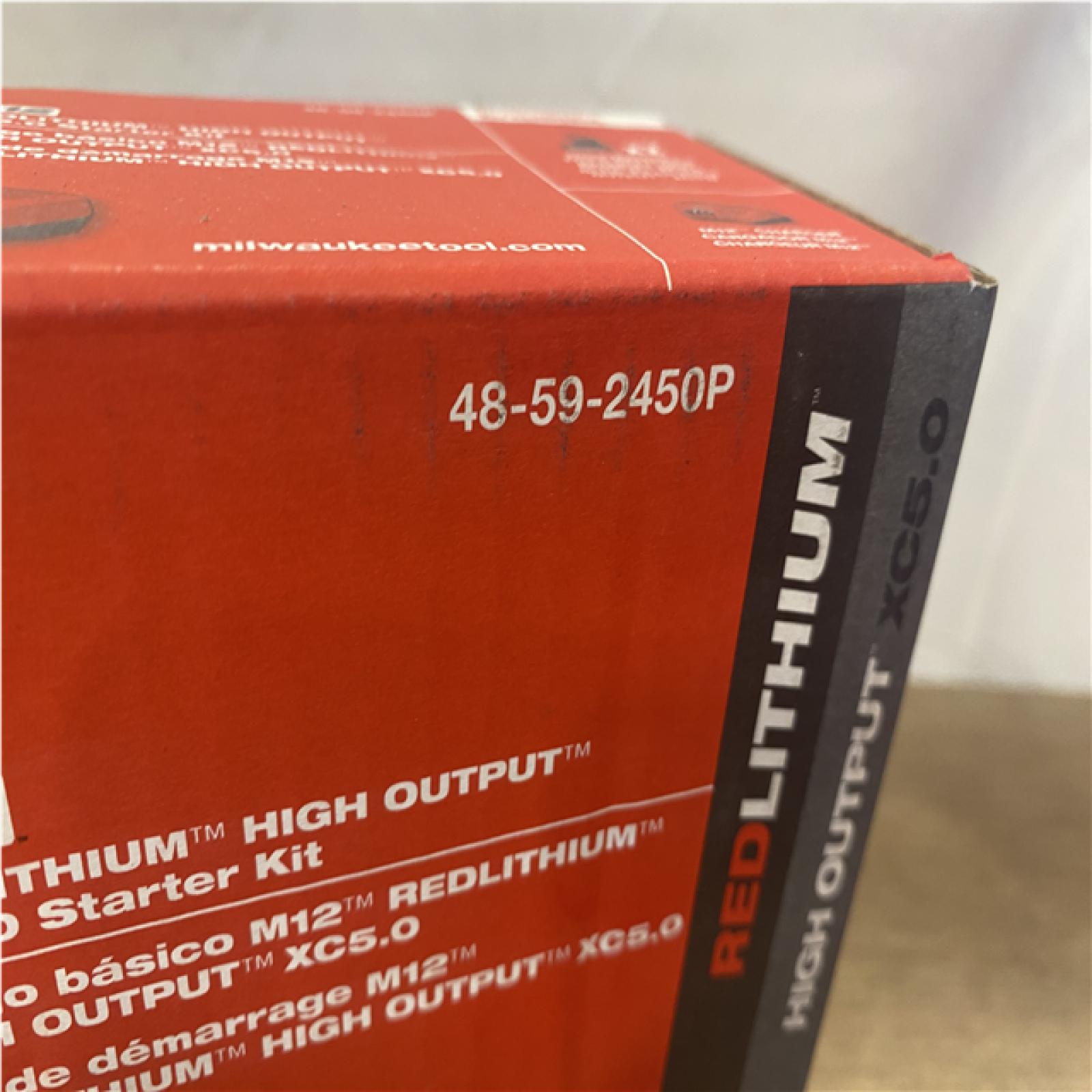 new Milwaukee 12V Lithium-Ion XC High Output 5.0 Ah Battery Pack (2-Pack) Starter Kit with Charger