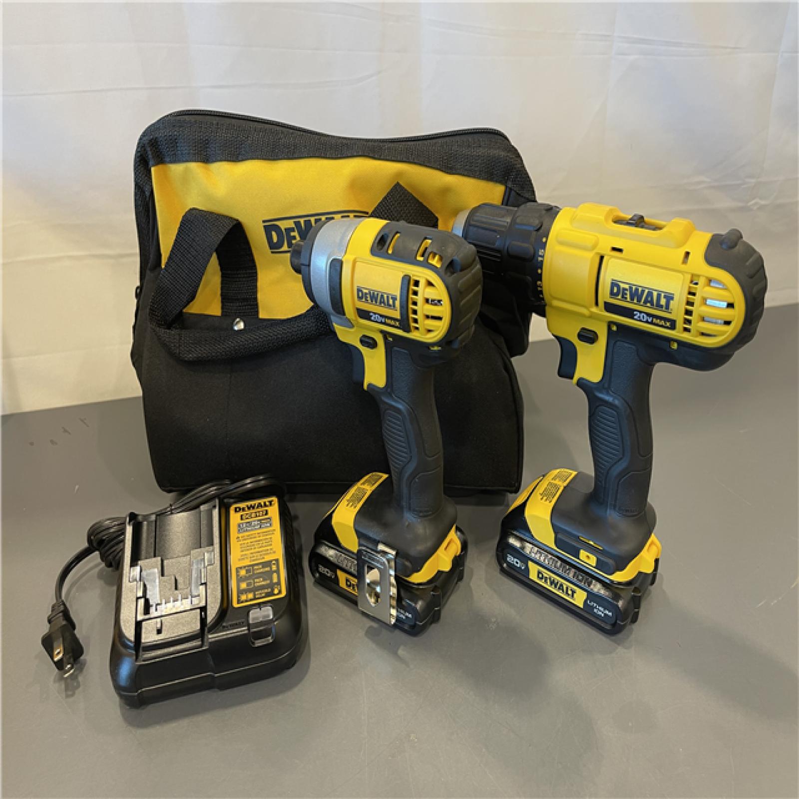 Like New! - DeWALT 20V MAX Cordless Drill Driver/Impact Driver Combo Kit 1.3 Ah Lithium Ion