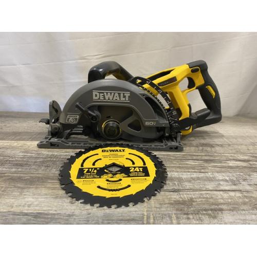 AS-IS DEWALT FLEXVOLT 60V MAX Cordless Brushless 7-1/4 in. Wormdrive Style Circular Saw (Tool Only)