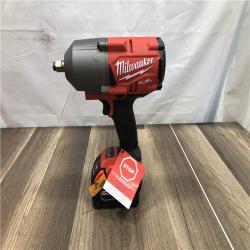 AS-IS Milwaukee FUEL ONE-KEY 18V Li-Ion Brushless Cordless 1/2 in. High-Torque Impact Wrench with Friction Ring  Resistant Batteries