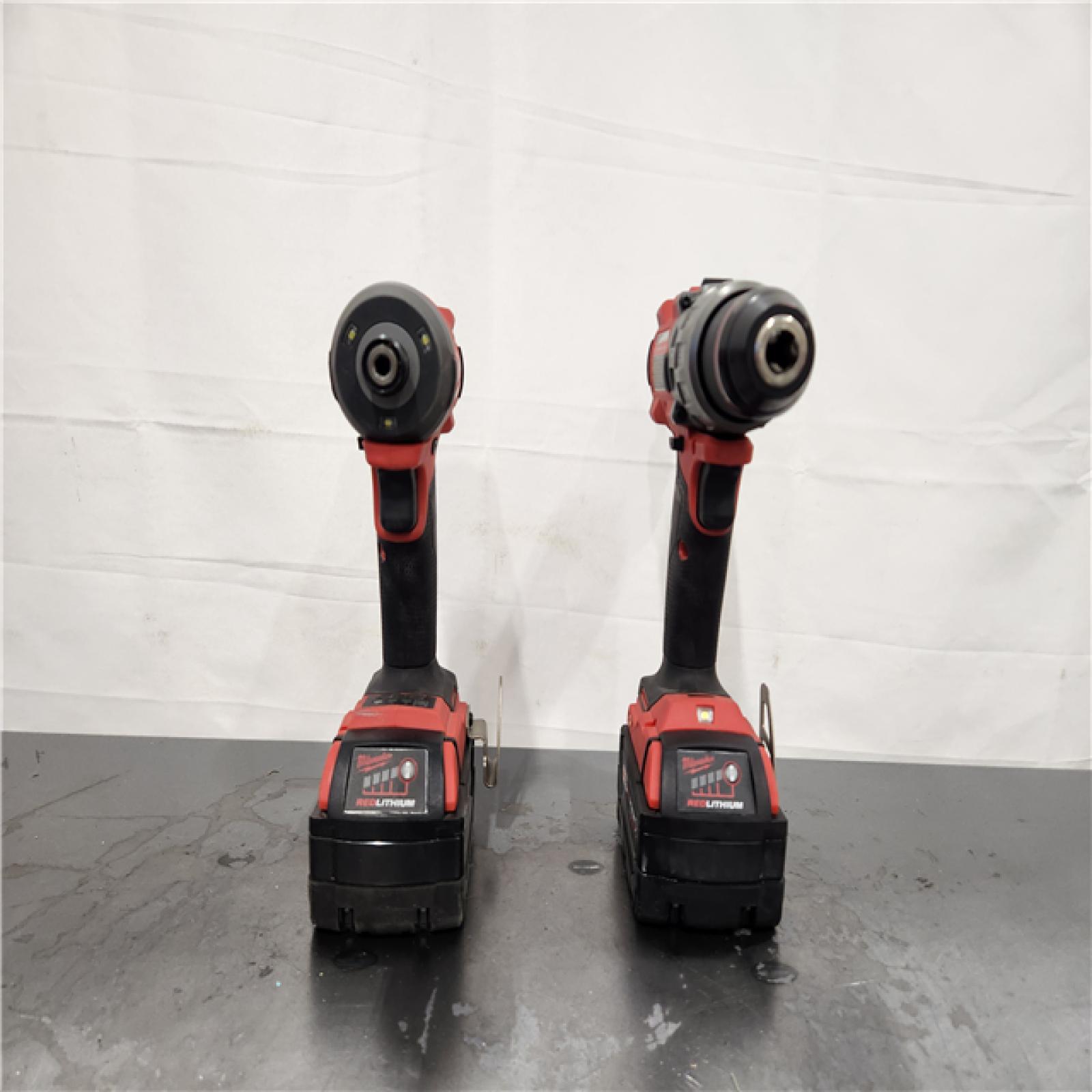 AS-IS- Milwaukee M18 FUEL 18V Lithium-Ion Brushless Cordless Hammer Drill and Impact Driver Combo Kit