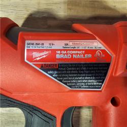 HOUSTON LOCATION - AS-IS M12 FUEL 12-Volt Lithium-Ion Brushless Cordless 18-Guage Compact Brad Nailer (Tool Only)