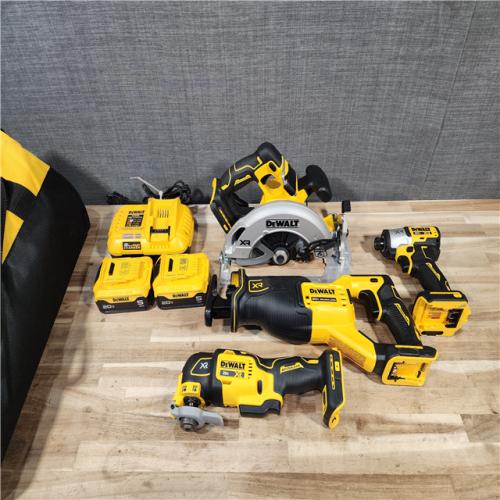 HOUSTON LOCATION - AS-IS DEWALT 4 TOOL COMBO KIT W/ (2) BATTERY & CHARGER