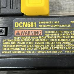 AS-IS DEWALT Cordless 18-Gauge Narrow Crown Stapler (Tool Only)