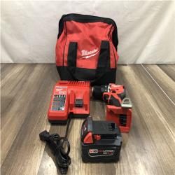 AS-IS Milwaukee 18V Lithium-Ion Brushless Cordless 1/2 in. Compact Hammer Drill/Driver Kit