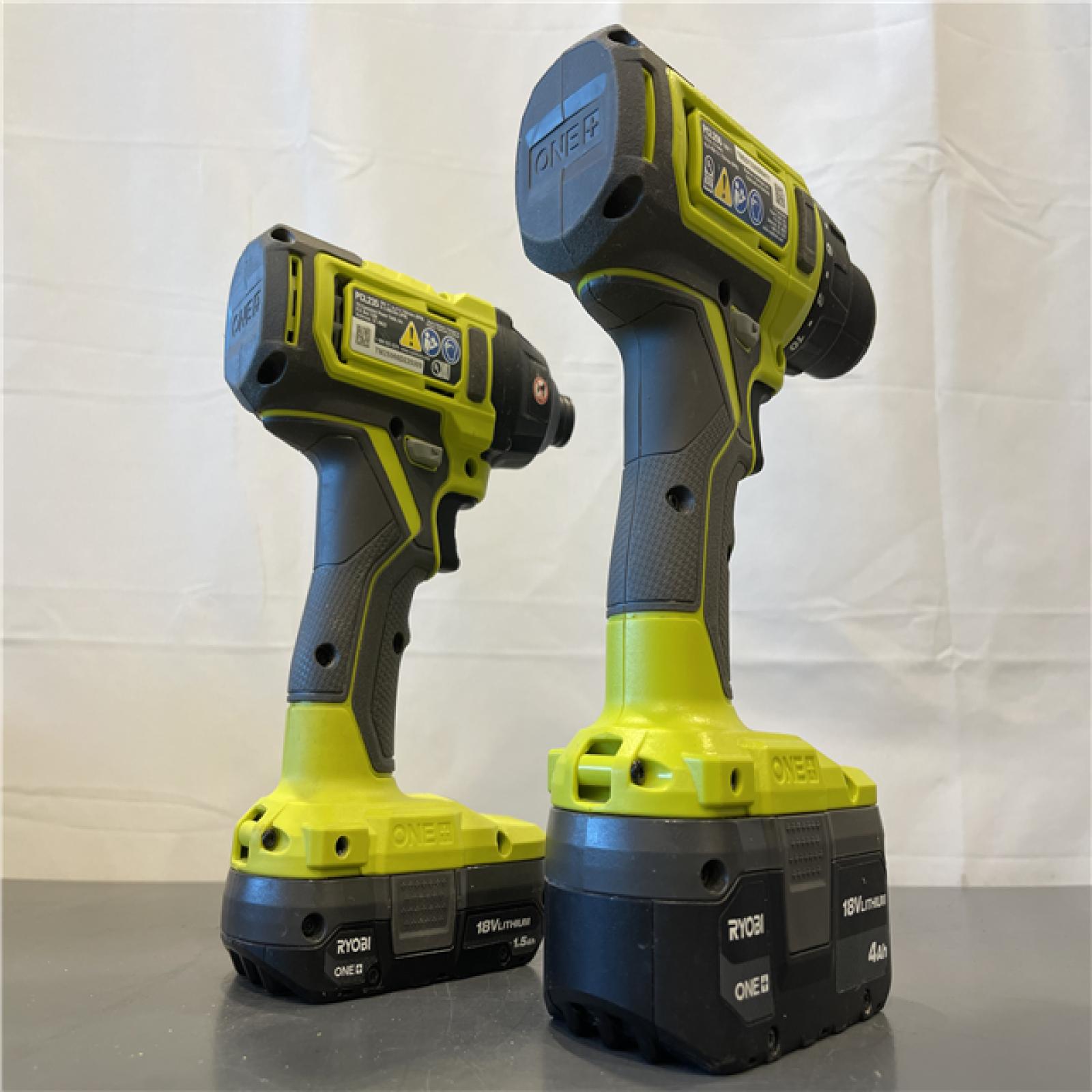 AS-IS - ONE+ 18V Cordless 6-Tool Combo Kit with 1.5 Ah Battery, 4.0 Ah Battery, and Charger