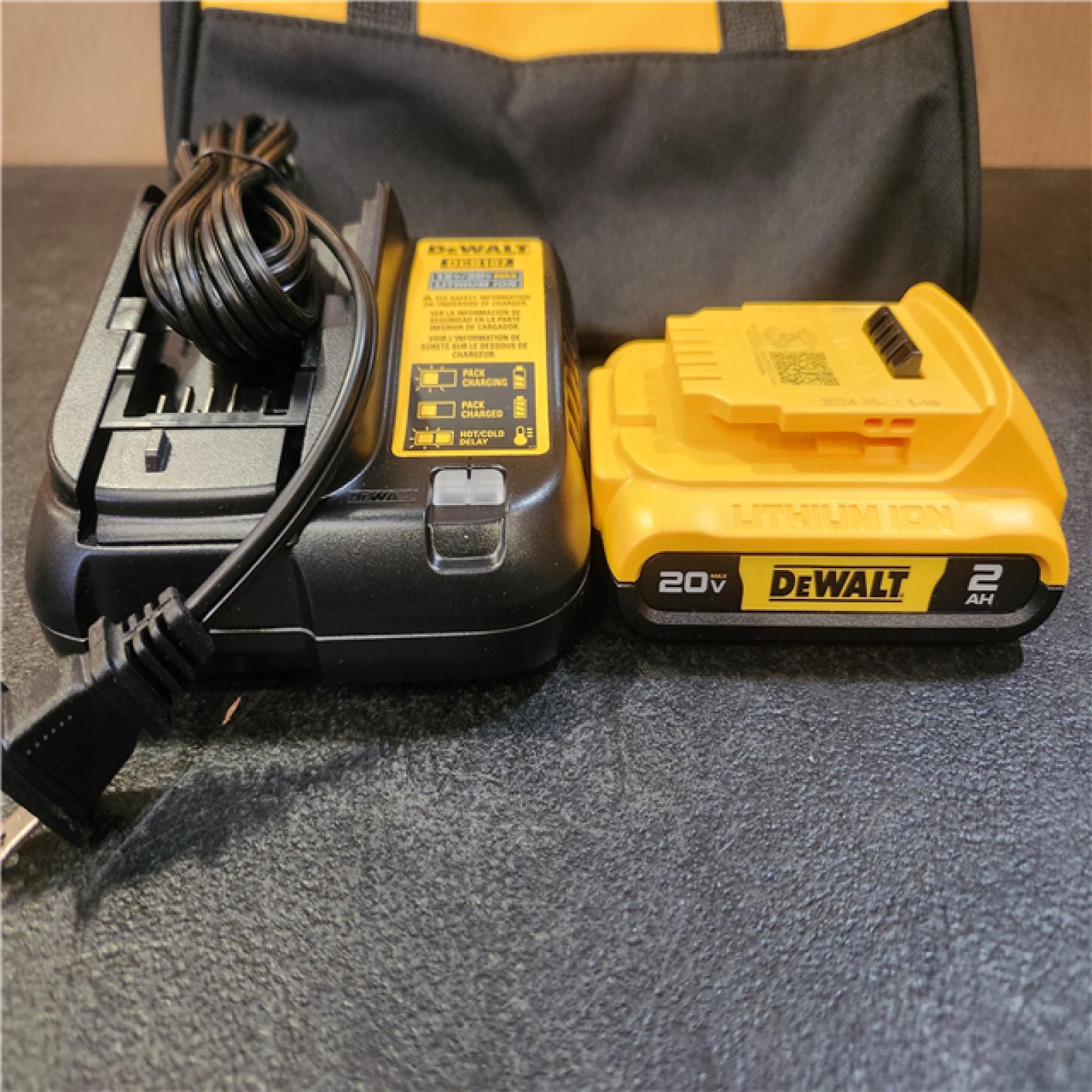 Phoenix NEW DEWALT 20V MAX Cordless Drill with 20V 2Ah Batterie  Charger  and Bag