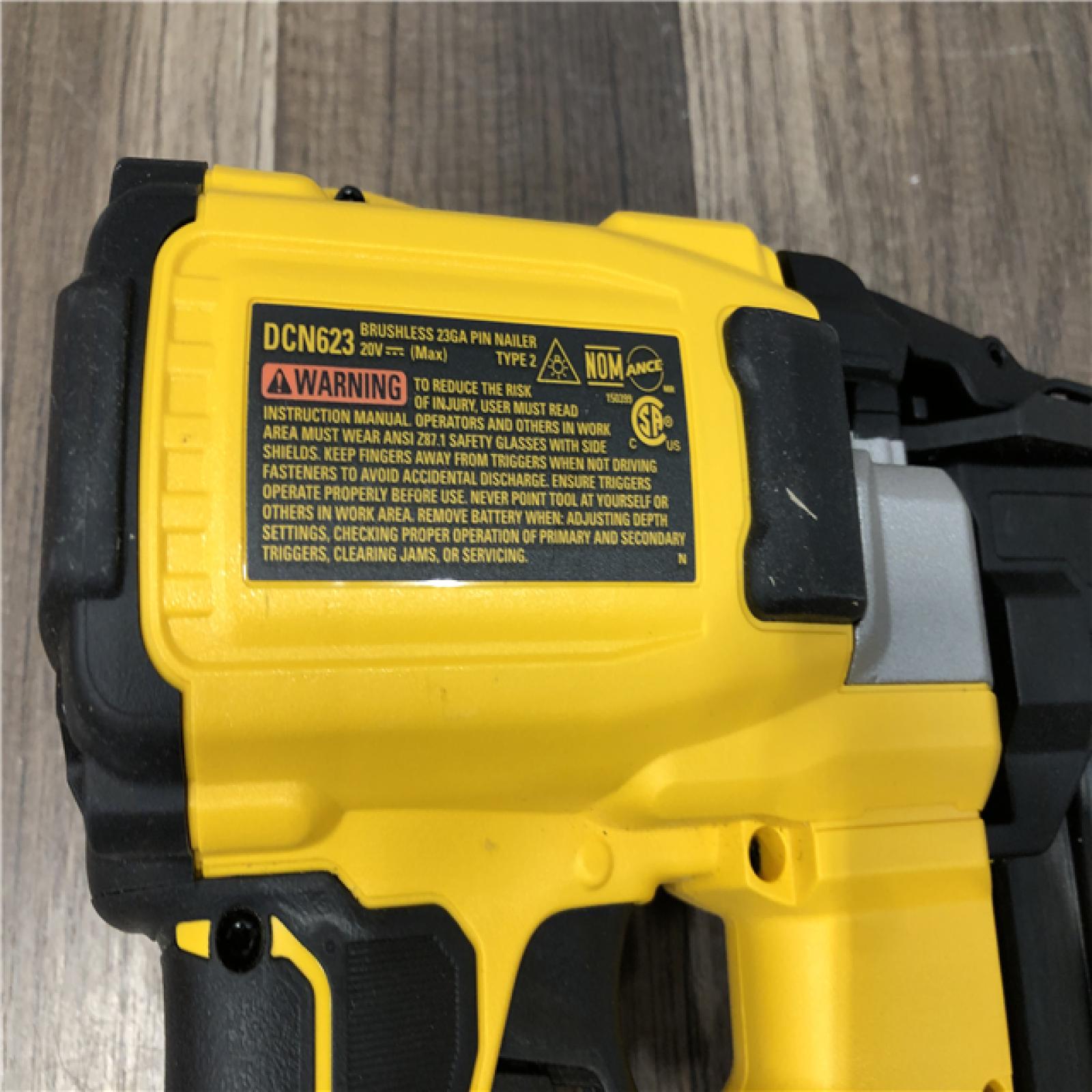 AS-IS DEWALT ATOMIC 20V MAX Lithium Ion Cordless 23 Gauge Pin Nailer Tool Only