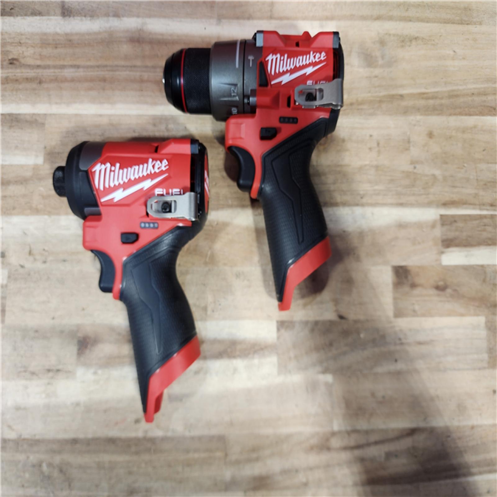 HOUSTON LOCATION - AS-IS (APPEARS LIKE NEW) Milwaukee  FUEL 12-Volt Lithium-Ion Brushless Cordless Hammer Drill and Impact Driver Combo Kit
