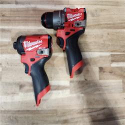 HOUSTON LOCATION - AS-IS (APPEARS LIKE NEW) Milwaukee  FUEL 12-Volt Lithium-Ion Brushless Cordless Hammer Drill and Impact Driver Combo Kit