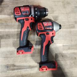 HOUSTON LOCATION - AS-IS Milwaukee 18V Cordless Brushed 2 Tool Drill/Driver and Impact Driver Kit