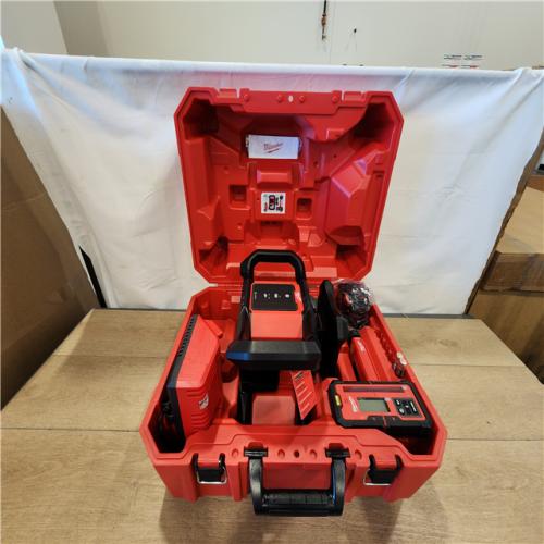 AS-IS- M18 2000 Ft. Red Exterior Rotary Laser Level Kit with Receiver and Receiver Clamp