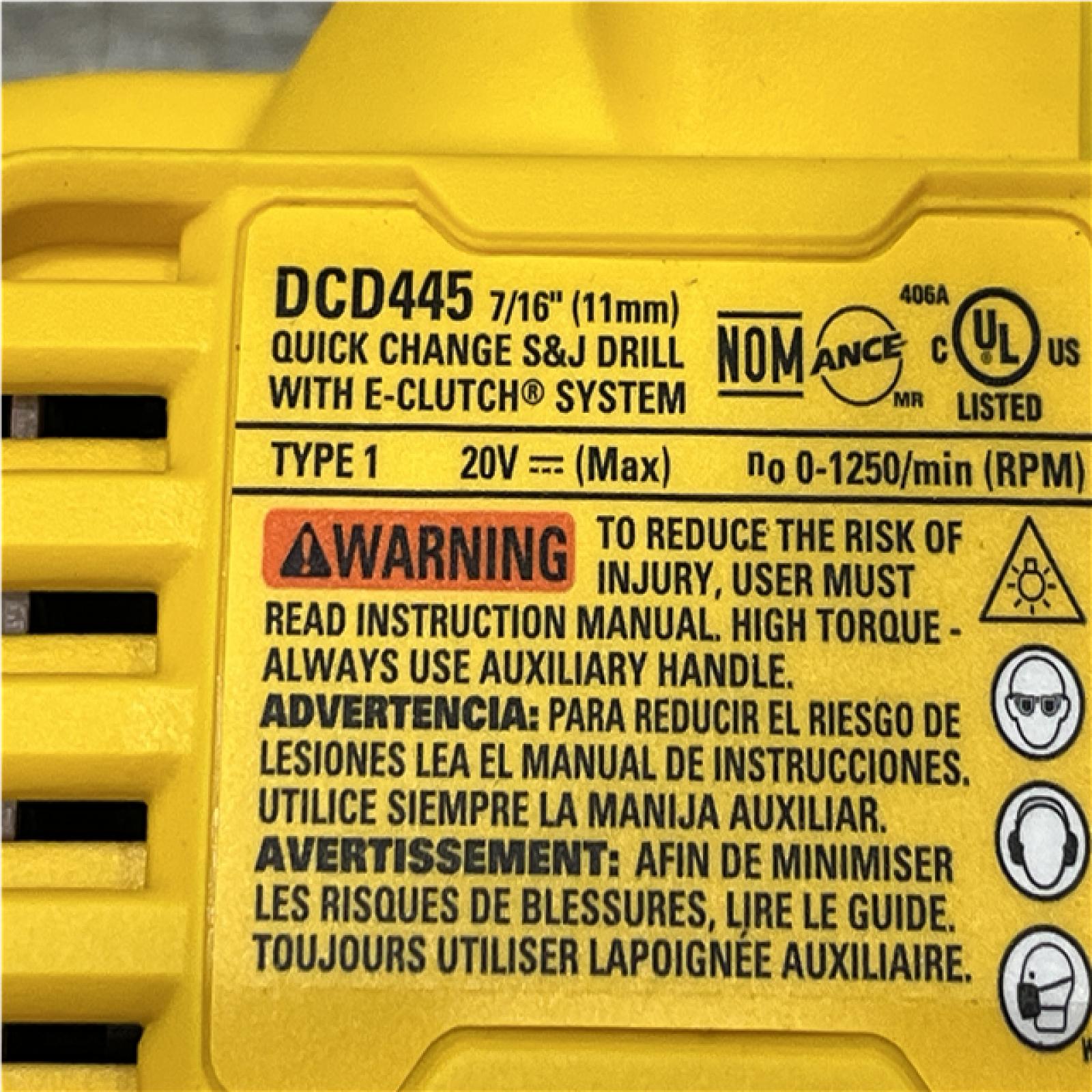 AS-IS DEWALT 20V Max Cordless Brushless 7/16 in. Quick Change Stud and Joist Drill (Tool Only)