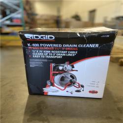 DALLAS LOCATION - RIDGID K-400 Drain Cleaning Snake Auger Machine  C-31 IW 3/8 in. x 50 ft