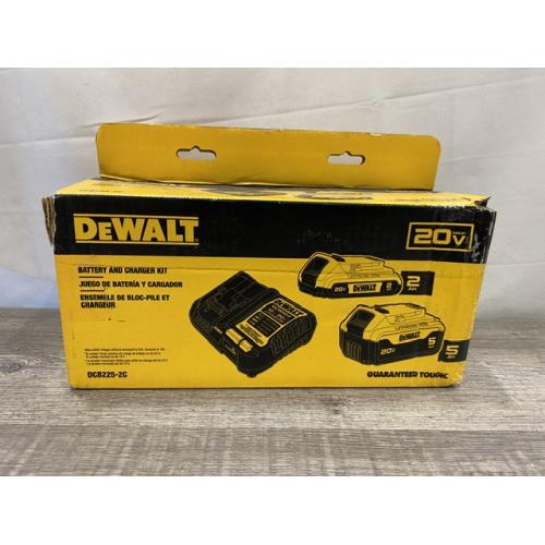 NEW - DEWALT 20V MAX Lithium-Ion Battery Kit with 5.0Ah and 2.0Ah Battery and Charger