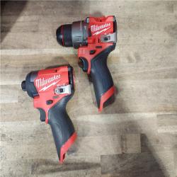 HOUSTON LOCATION - AS-IS Milwaukee FUEL 12-Volt Lithium-Ion Brushless Cordless Hammer Drill and Impact Driver Combo Kit
