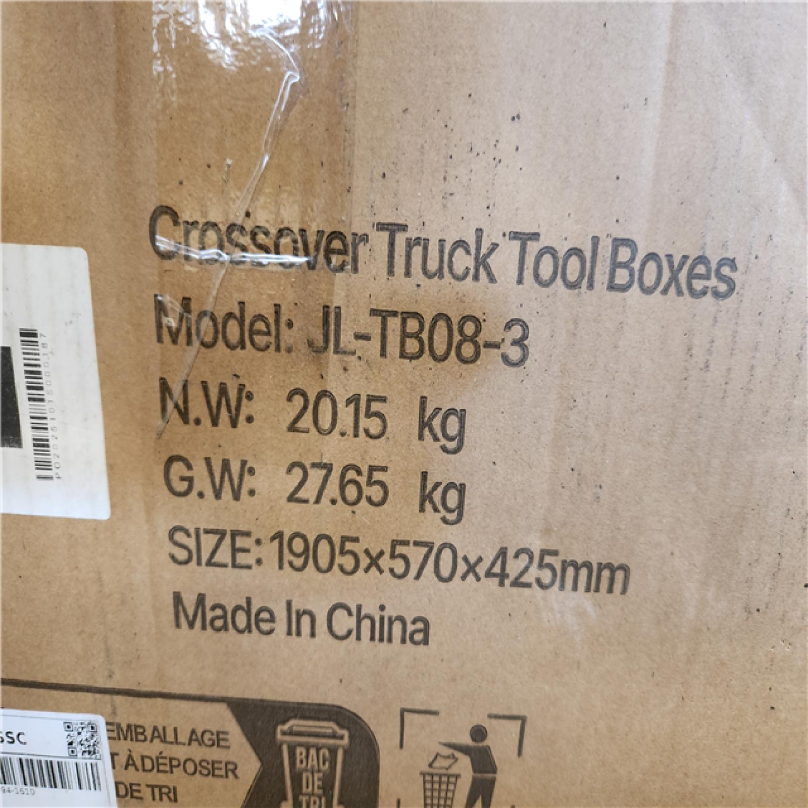 Phoenix NEW VEVOR Crossover Truck Tool Box in Aluminum  72 in. x 20 in. x 14 in.  Heavy Duty with Lock 2025 Update  in Black Diamond