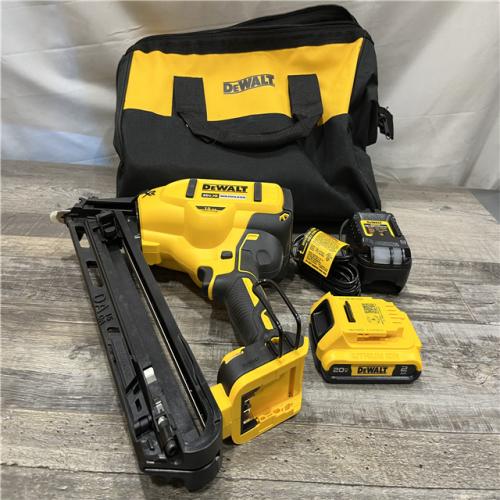 AS-IS DEWALT 20V MAX XR Lithium-Ion Cordless 2-1/2 in. 15-Gauge Finish Nailer Kit
