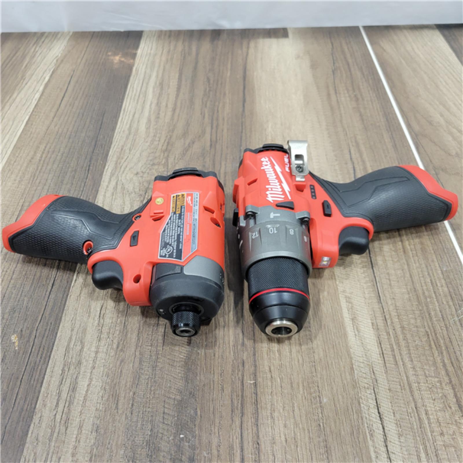 AS-IS  Milwaukee 3497-22 12V Brushless Hammer Drill and Impact Driver Combo Kit
