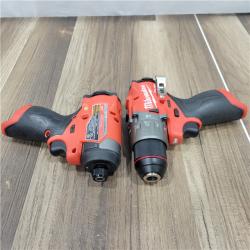 AS-IS  Milwaukee 3497-22 12V Brushless Hammer Drill and Impact Driver Combo Kit