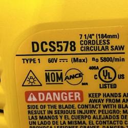 AS-IS DEWALT FLEXVOLT 60V MAX Cordless Brushless 7-1/4 in. Circular Saw with Brake (Tool Only)
