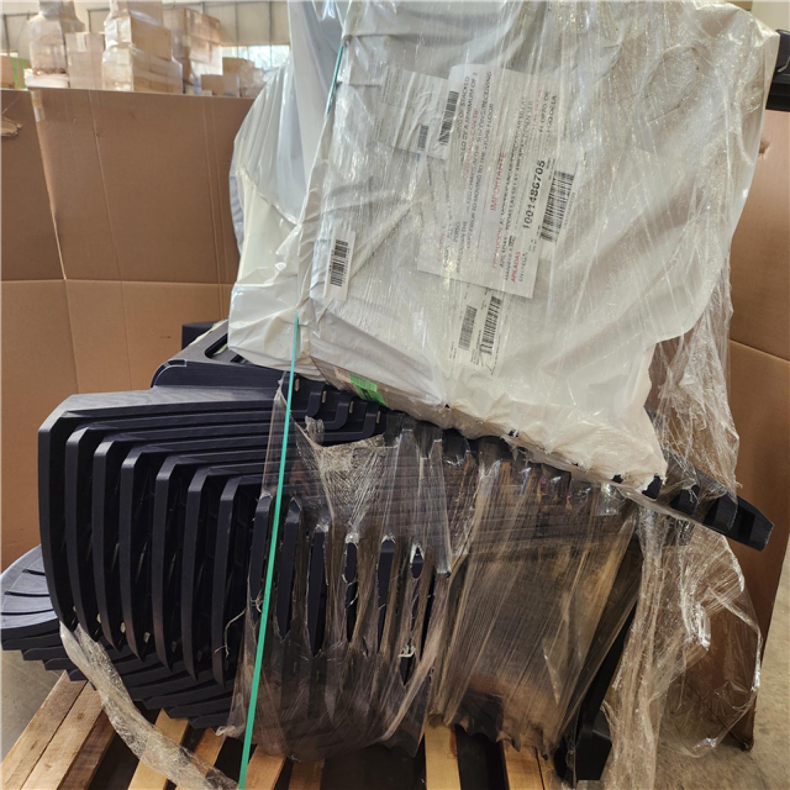 Phoenix AS-IS POLYWOOD Grant Park Traditional Curveback Slate BLUE Plastic Patio Adirondack Chair Outdoor (Set of 24)