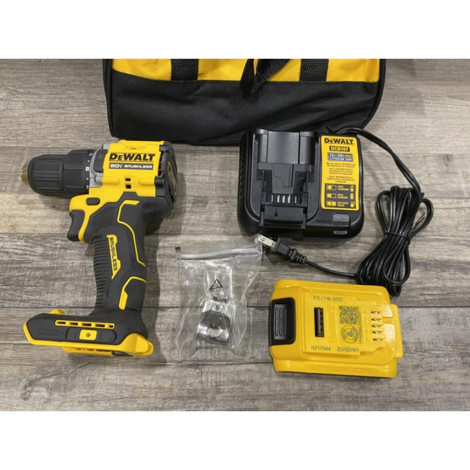 AS-IS DEWALT Atomic 20V Lithium-Ion Cordless Compact 1/2 in. Drill/Driver Kit