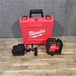 HOUSTON LOCATION - AS-IS (APPEARS LIKE NEW) Milwaukee Green 100 ft. Cross Line and Plumb Points Rechargeable Laser Level Kit