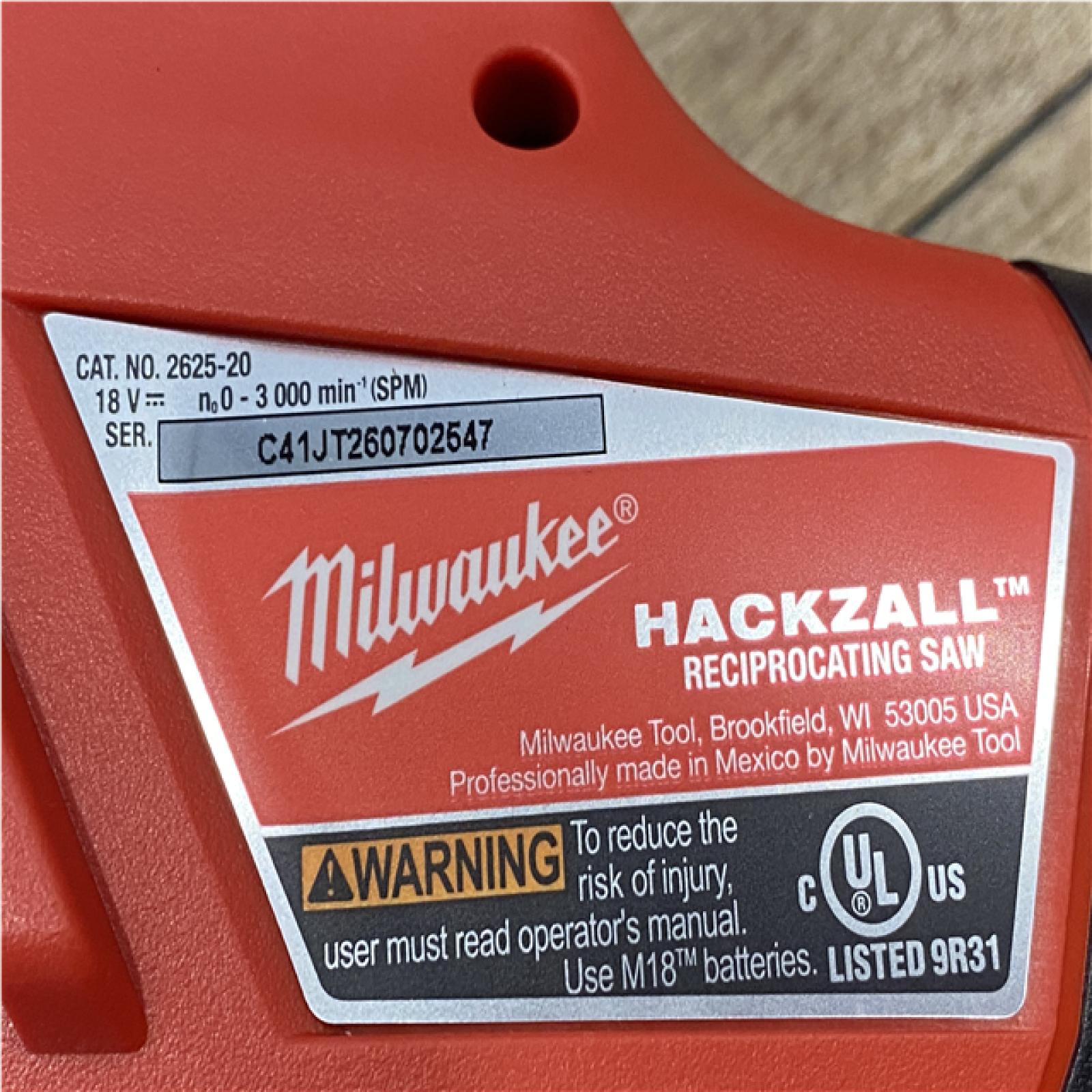 AS-IS  Milwaukee 18V Lithium-Ion Cordless HACKZALL Reciprocating Saw (Tool-Only)