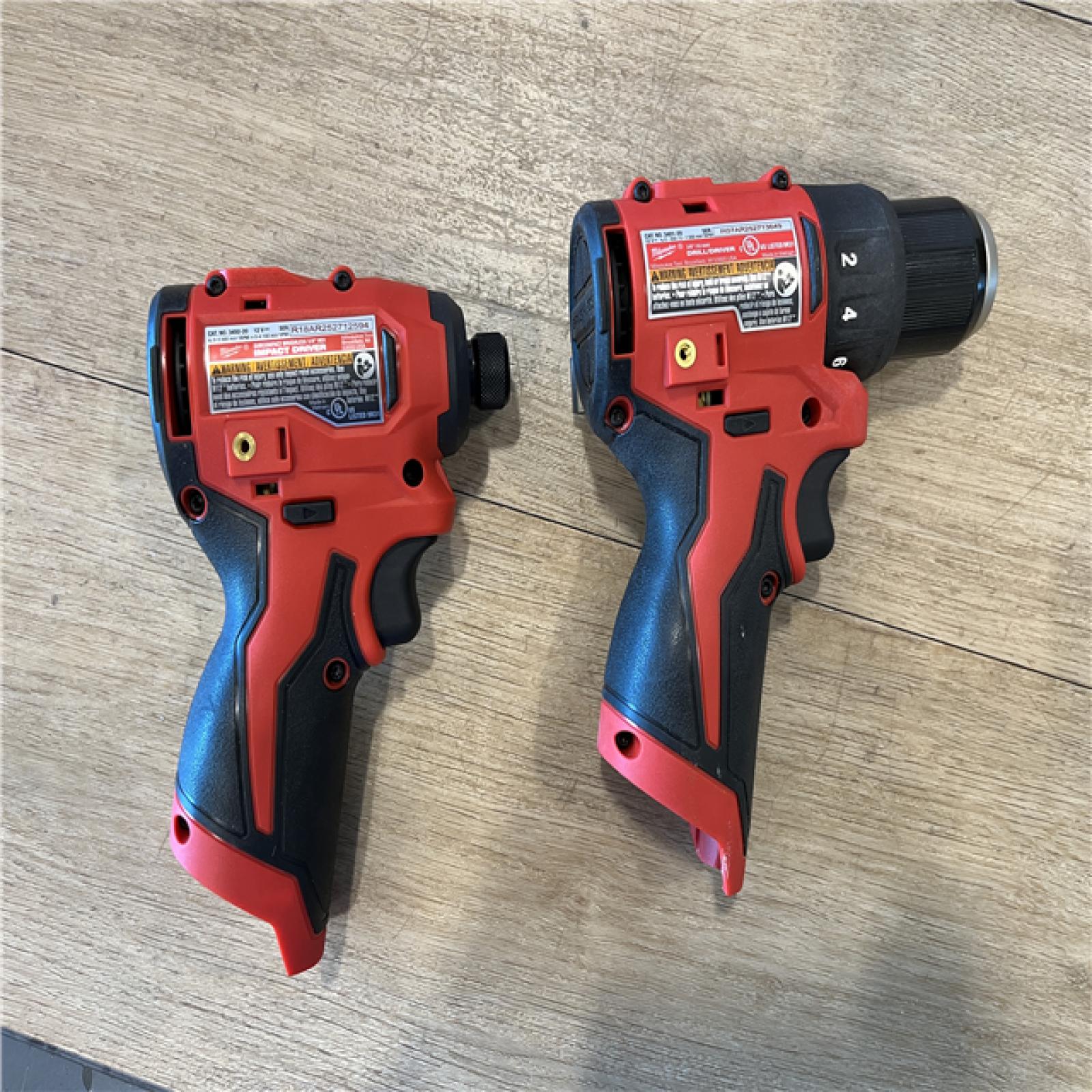 AS-IS Milwaukee 12-Volt Lithium-Ion Brushless Cordless Subcompact Drill and Impact Driver Combo Kit