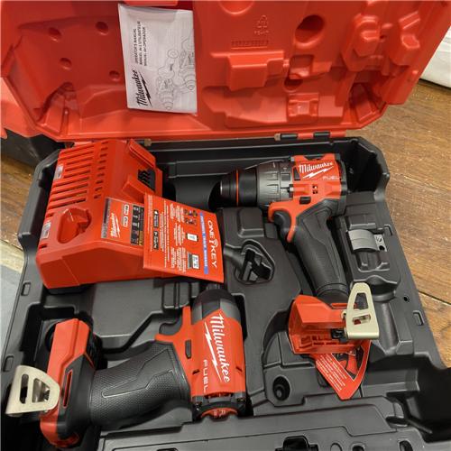 AS-IS MILWAUKEE M18 FUEL 18V Lithium-Ion Brushless Cordless Hammer Drill and Impact Driver Combo Kit (2-Tool) with 2 Batteries