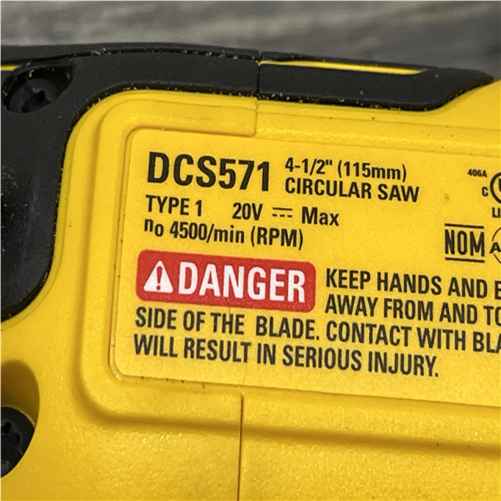 AS-IS DEWALT ATOMIC 20V MAX Cordless Brushless 4-1/2 in. Circular Saw (Tool Only)