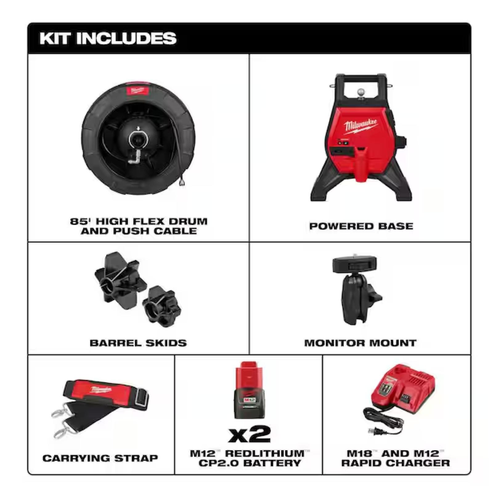 NEW! - Milwaukee M12 12-Volt Lithium-Ion 85 ft. High Flex Compact Inspection Camera Kit