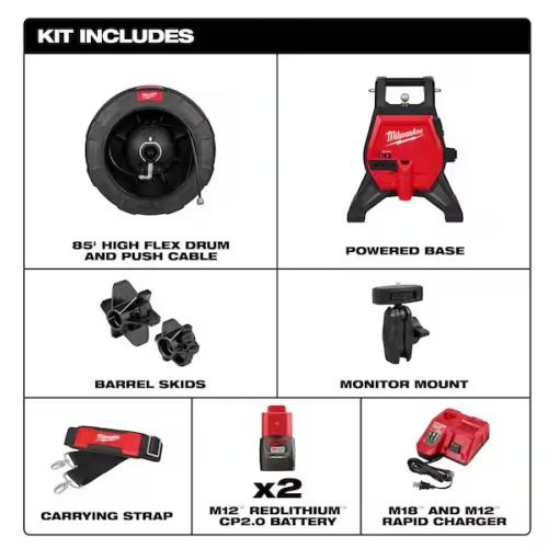 NEW! - Milwaukee M12 12-Volt Lithium-Ion 85 ft. High Flex Compact Inspection Camera Kit