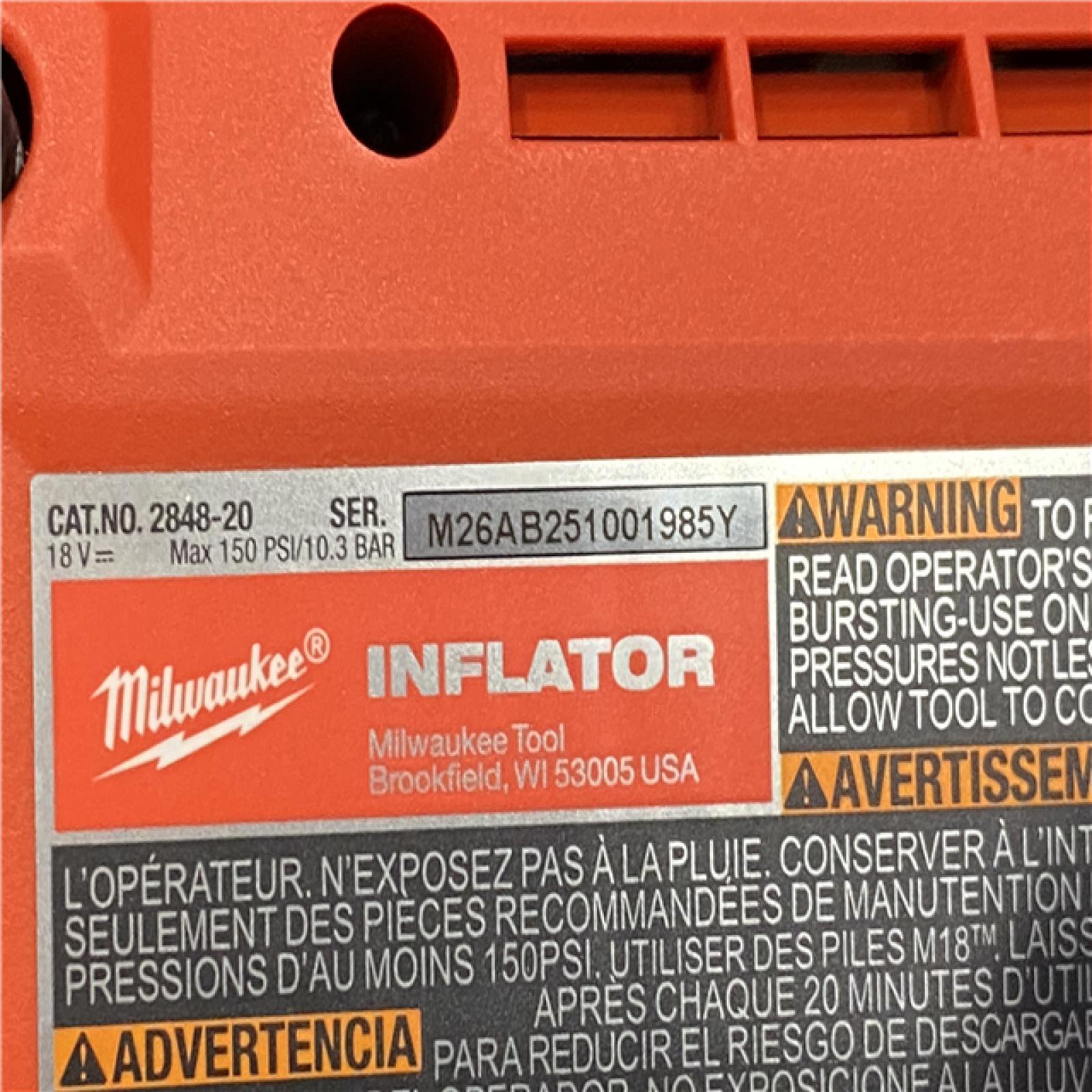 AS-IS Milwaukee 18-Volt Lithium-Ion Cordless Electric Portable Inflator (Tool-Only)