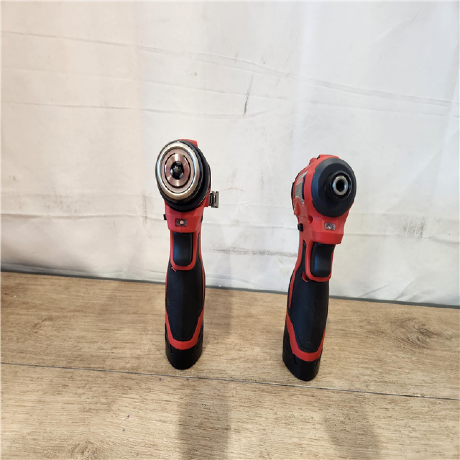 AS-IS- M12 12-Volt Lithium-Ion Brushless Cordless Subcompact Drill and Impact Driver Combo Kit W/2 Batteries and Bag (2-Tool)