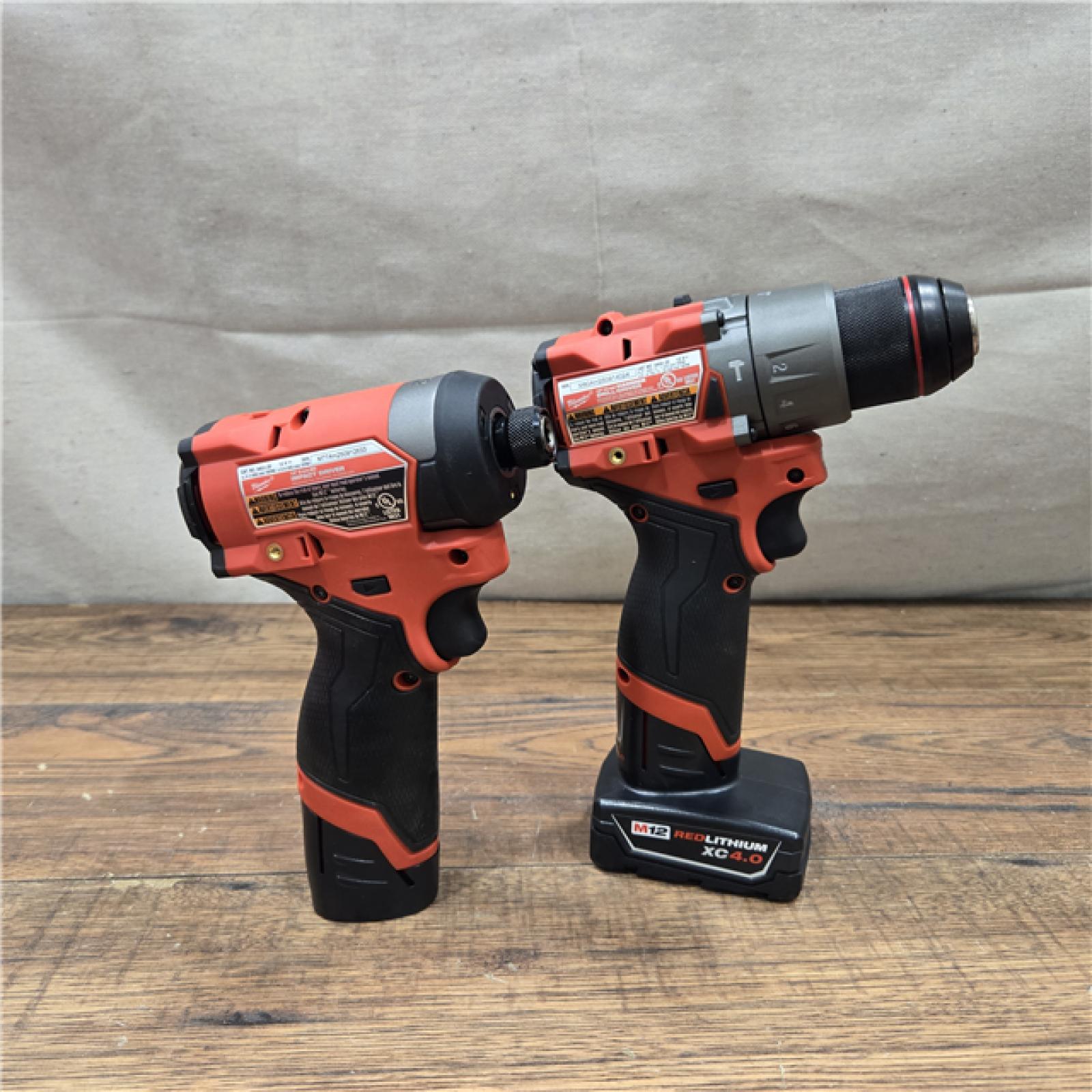 AS-IS Milwaukee 3497-22 12V Brushless Hammer Drill and Impact Driver Combo Kit
