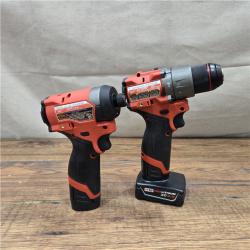 AS-IS Milwaukee 3497-22 12V Brushless Hammer Drill and Impact Driver Combo Kit